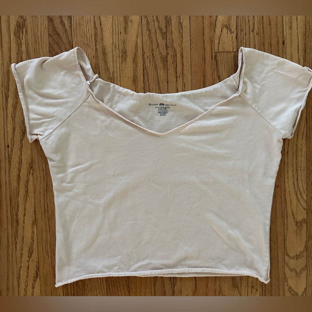 Brandy Melville Baby Pink crop top